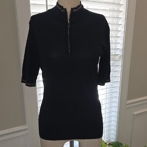 Black Half-Zip Women's Sweater